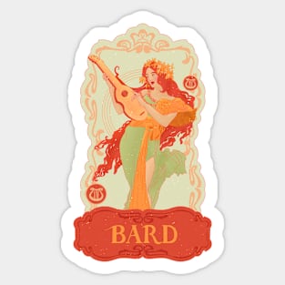 Bard Art Nouveau Sticker